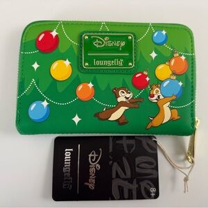 Loungefly Disney CHIP and Dale Ornaments Zip Around Wallet